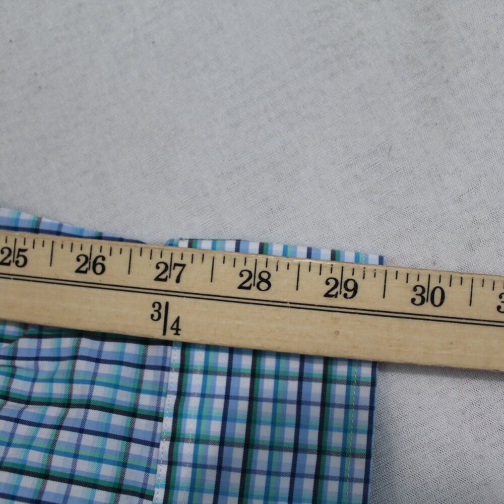 Daniel Cremieux Men Blue Plaid Long Sleeve Signature Collection Size Large - Picture 2 of 8